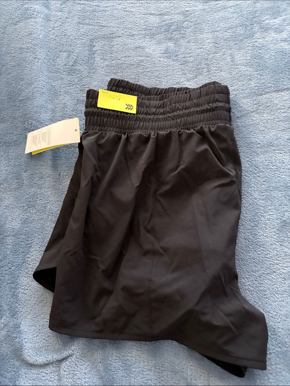all in motion Black Athletic Shorts with Neon Yellow Tag - Picture 9 of 9